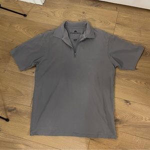 StormTech Grey Polo ZipShort Sleeve Shirt Men’s Embroidered Logo M